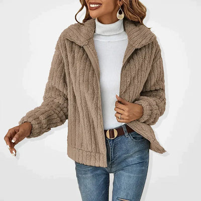 Edwina | Elegante lange Fleece-Weste