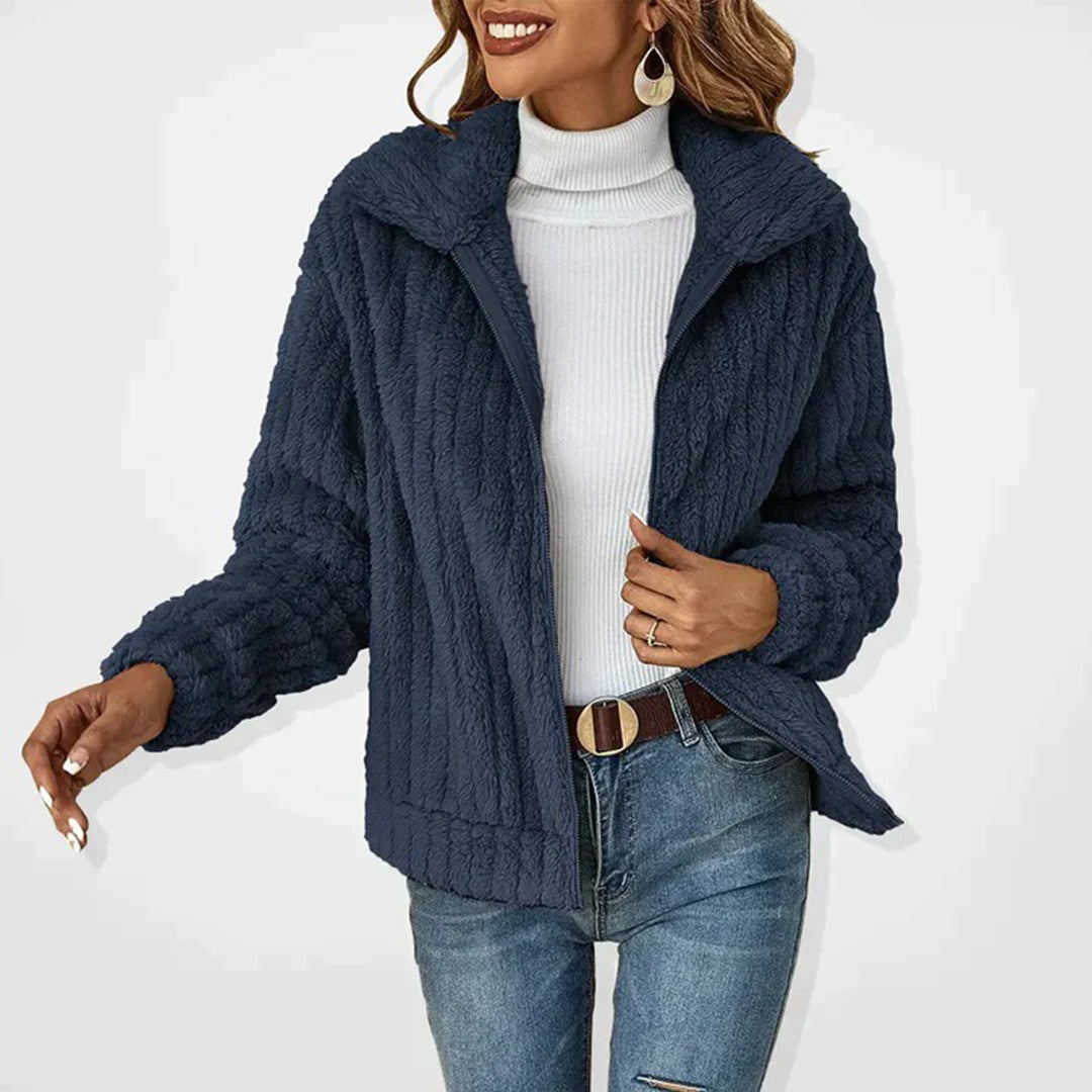 Edwina | Elegante lange Fleece-Weste