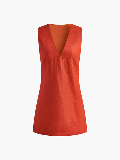 Nova | Lebendiger Sommer -Cocktail -kurzes Kleid in V lebendig