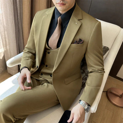 Eleganter Anzug | 3-teiliges Hochzeitsgast Set für Herren 4