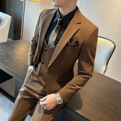 Eleganter Anzug | 3-teiliges Hochzeitsgast Set für Herren 3