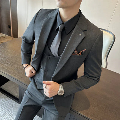 Serena | Eleganter Anzug 3-teiliges Hochzeitsgast Set für Herren