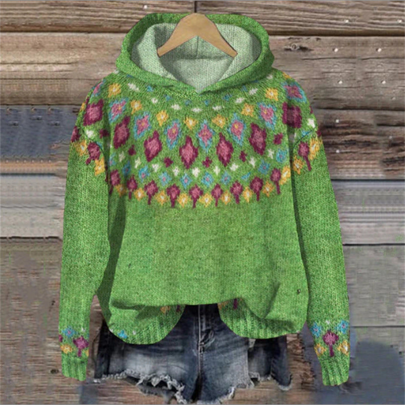 Hannah | Ethnischer Retro-Kapuzenpulli