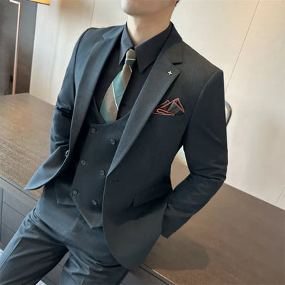 Serena | Eleganter Anzug 3-teiliges Hochzeitsgast Set für Herren