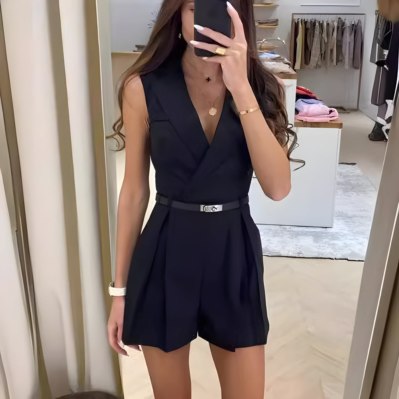 Variant image for Claudia Jumpsuit Damen – Elegantes, ärmelloses Design aus atmungsaktivem Stoff-1