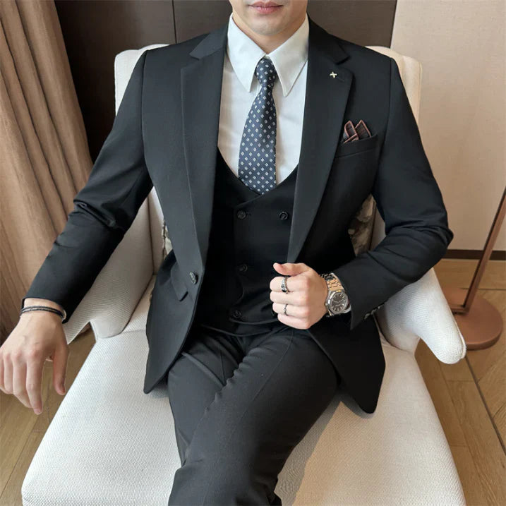Eleganter Anzug | 3-teiliges Hochzeitsgast Set für Herren 2