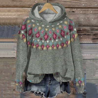 Hannah | Ethnischer Retro-Kapuzenpulli