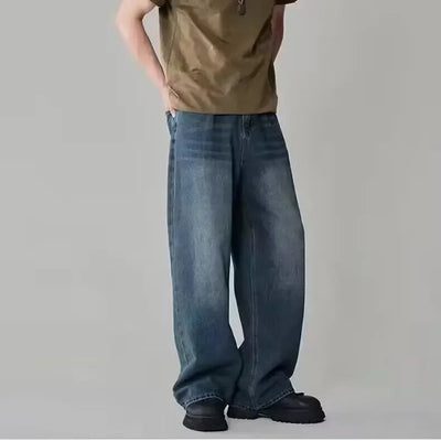 Tom | Lässiger Stil mit Weitem Bein Baggy Jeans