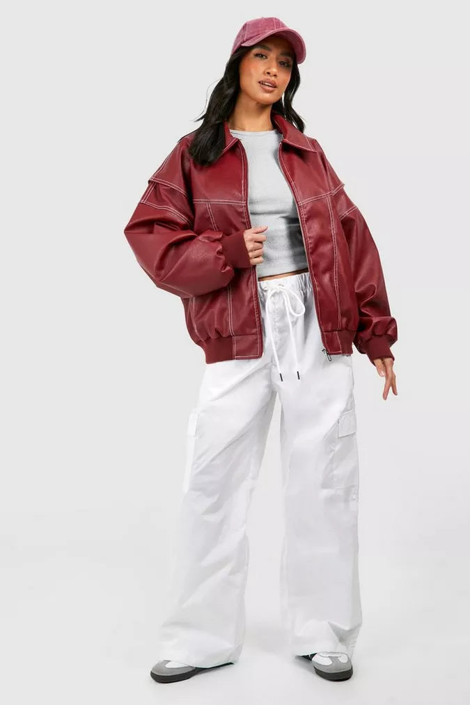 Katharina | Oversize Leder jacke