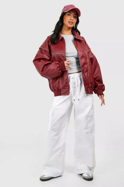 Katharina | Oversize Leder jacke