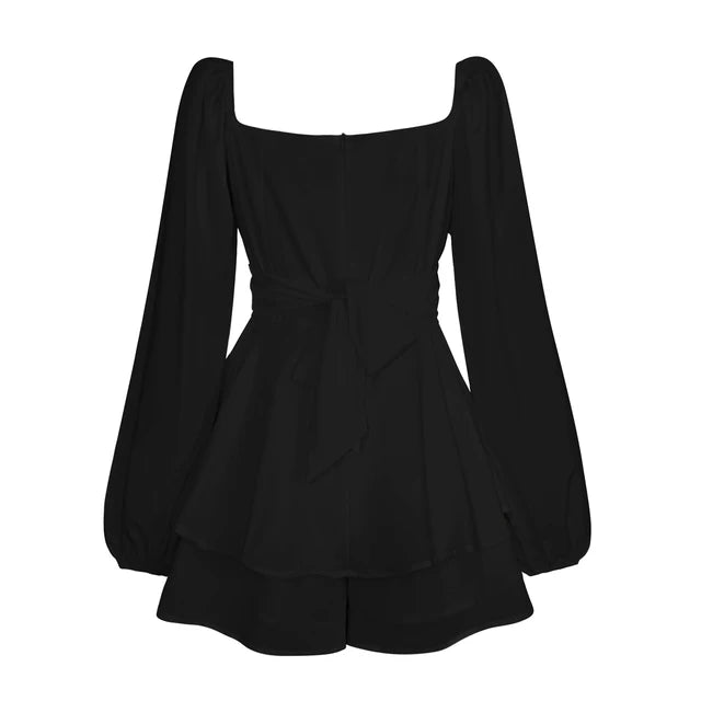 Vanessa | Rüschen Traum langen Ärmeln Minikleid