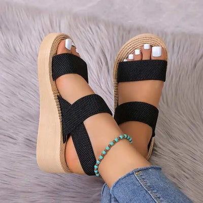 Variant image for Kira | Keilsandalen Damen – Minimalistische Slingback Sandalen mit Offenen Zehen-1