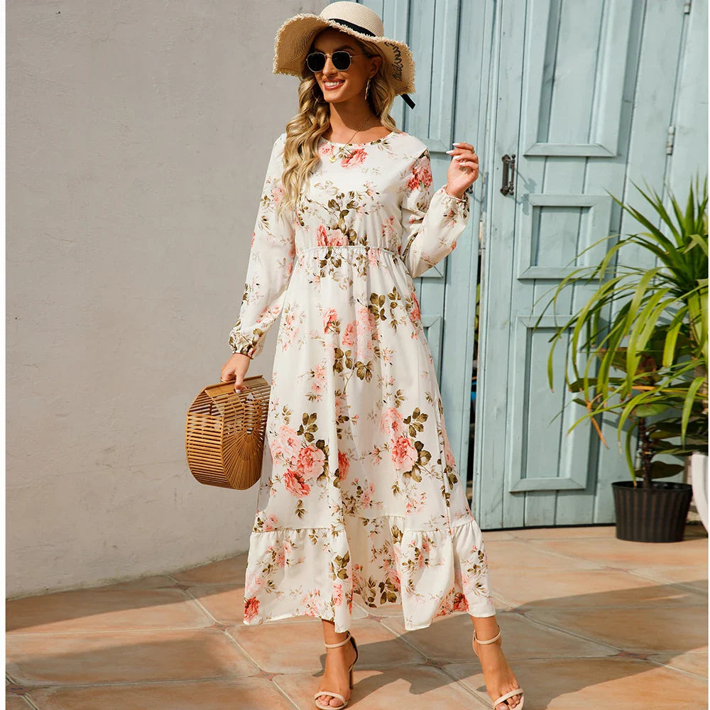 Variant image for Böhmisches Maxi Kleid | Maxikleider Damen für Sommer-15