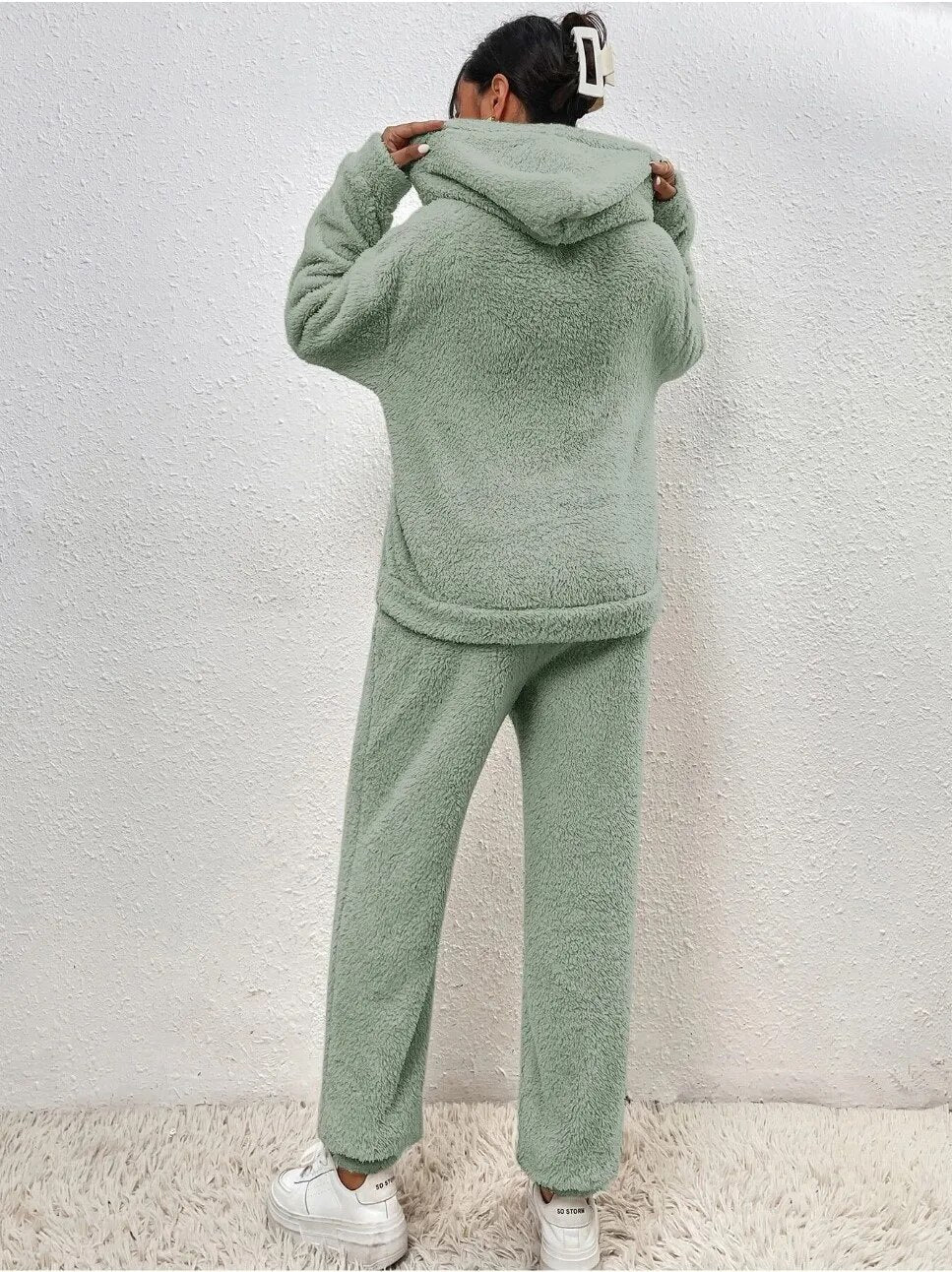 Lea | Warmes Winter-Kapuzenpulli-Hosen-Set