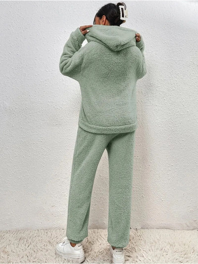 Lea | Warmes Winter-Kapuzenpulli-Hosen-Set
