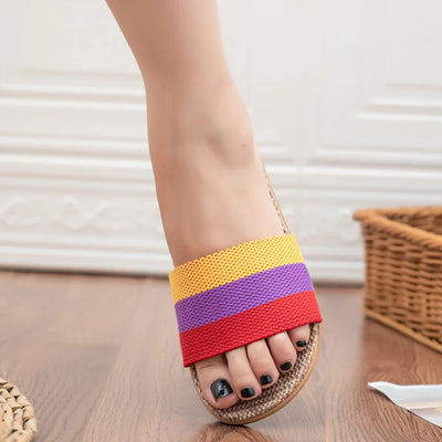 Lila | Flache Sandalen Damen für den Sommer