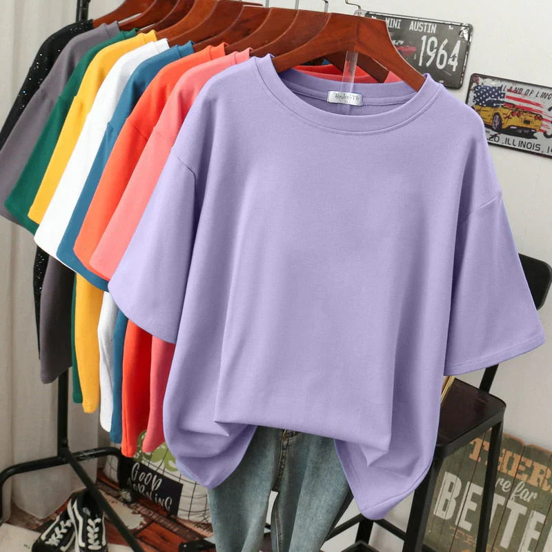 Rhoswen | T-Shirt – Übergröße, Baumwolle, Lässig und Modern