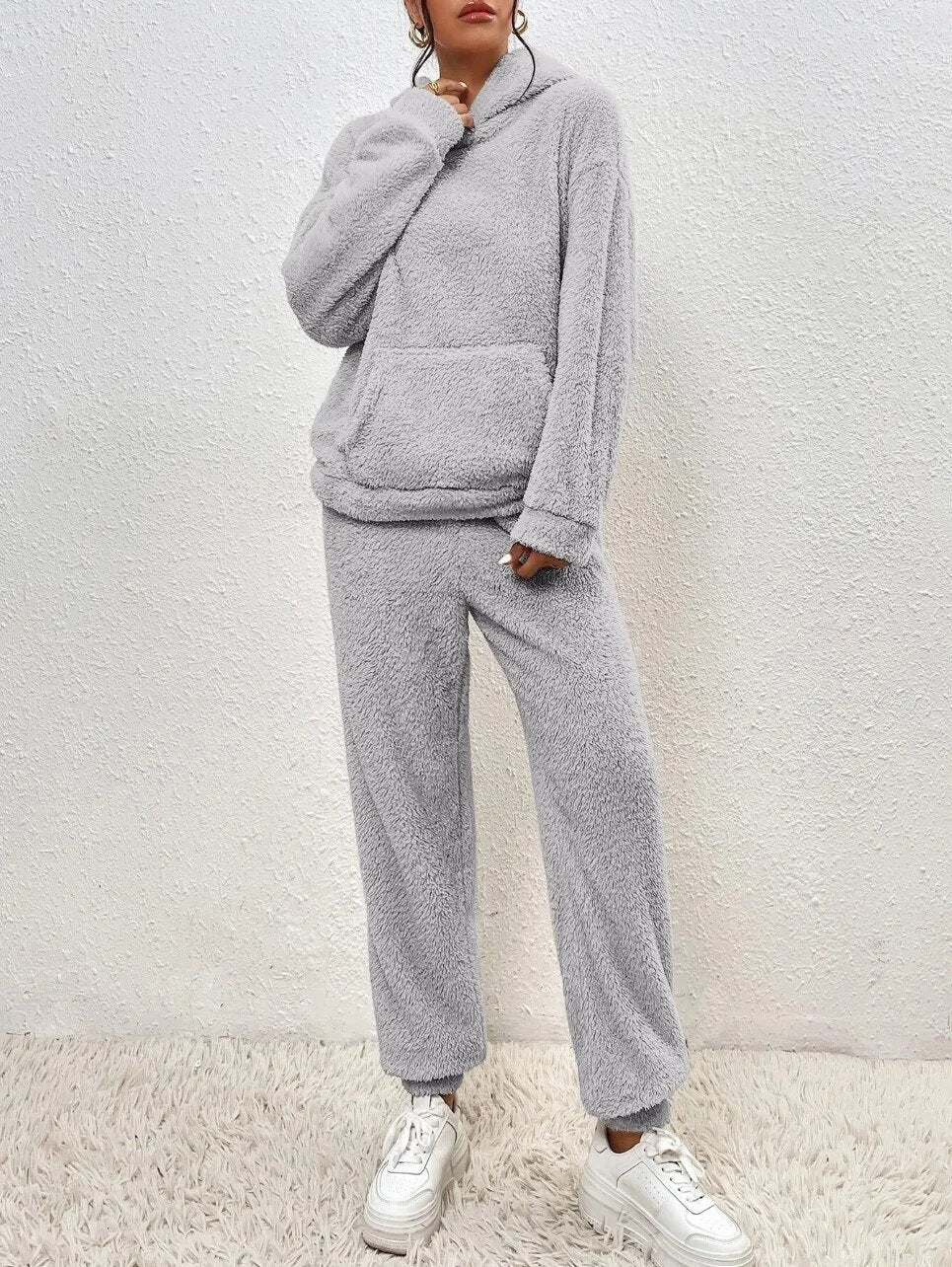 Lea | Warmes Winter-Kapuzenpulli-Hosen-Set