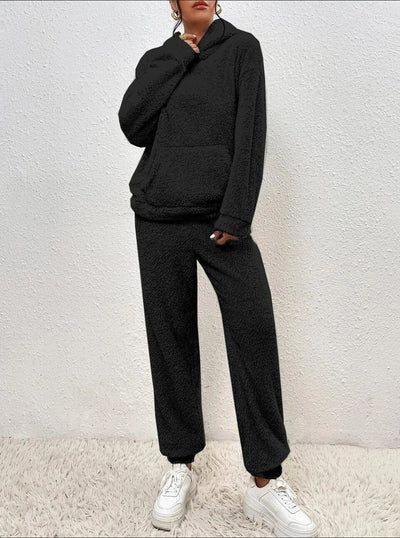 Lea | Warmes Winter-Kapuzenpulli-Hosen-Set