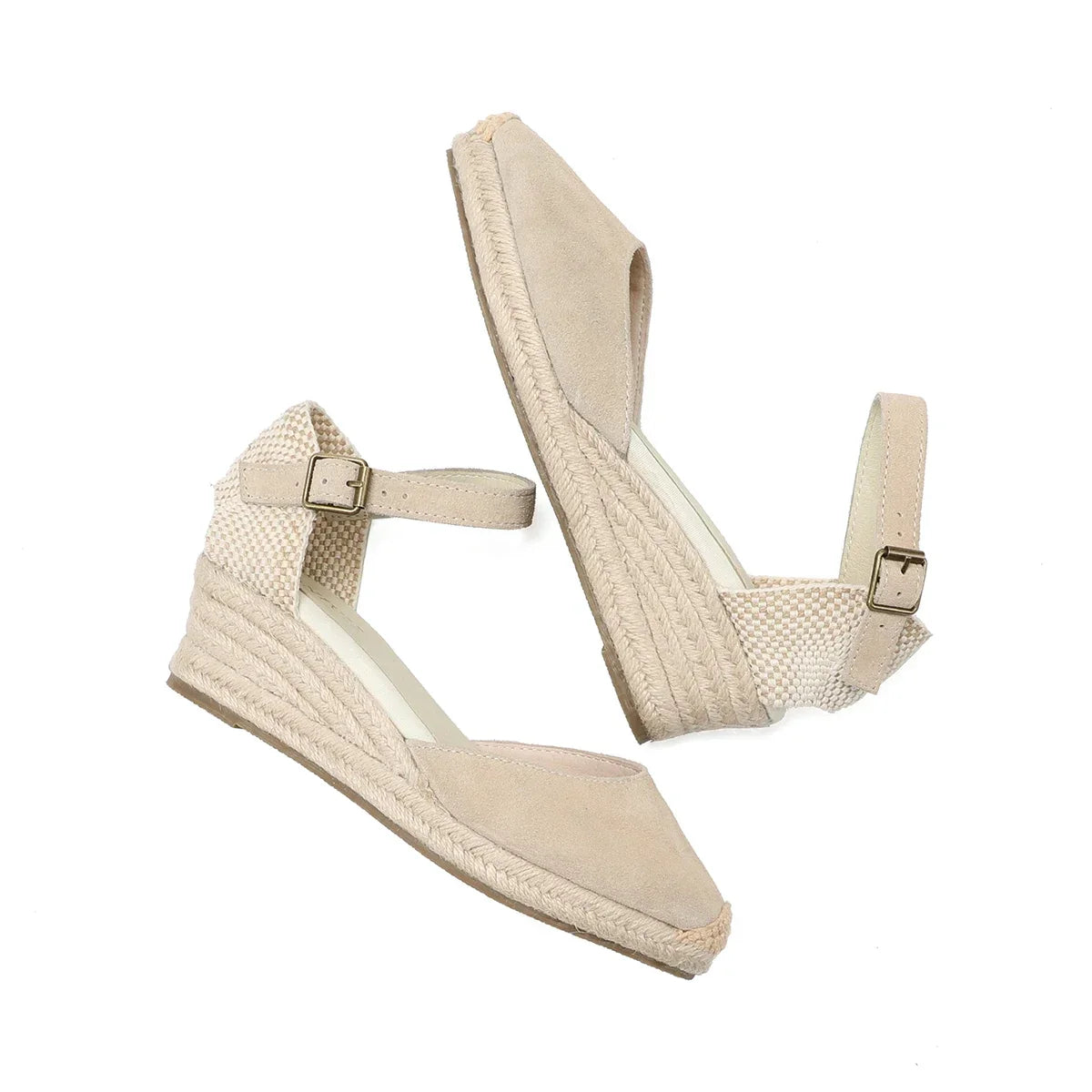 Evelyn | Damen Sandalen Wedge Flatform aus Echtem Kuhwildleder für den Sommer-1
