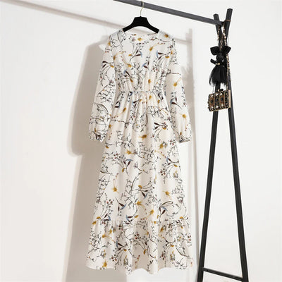 Variant image for Frühlingszauber | Maxikleid Langarm Floral für Damen-40