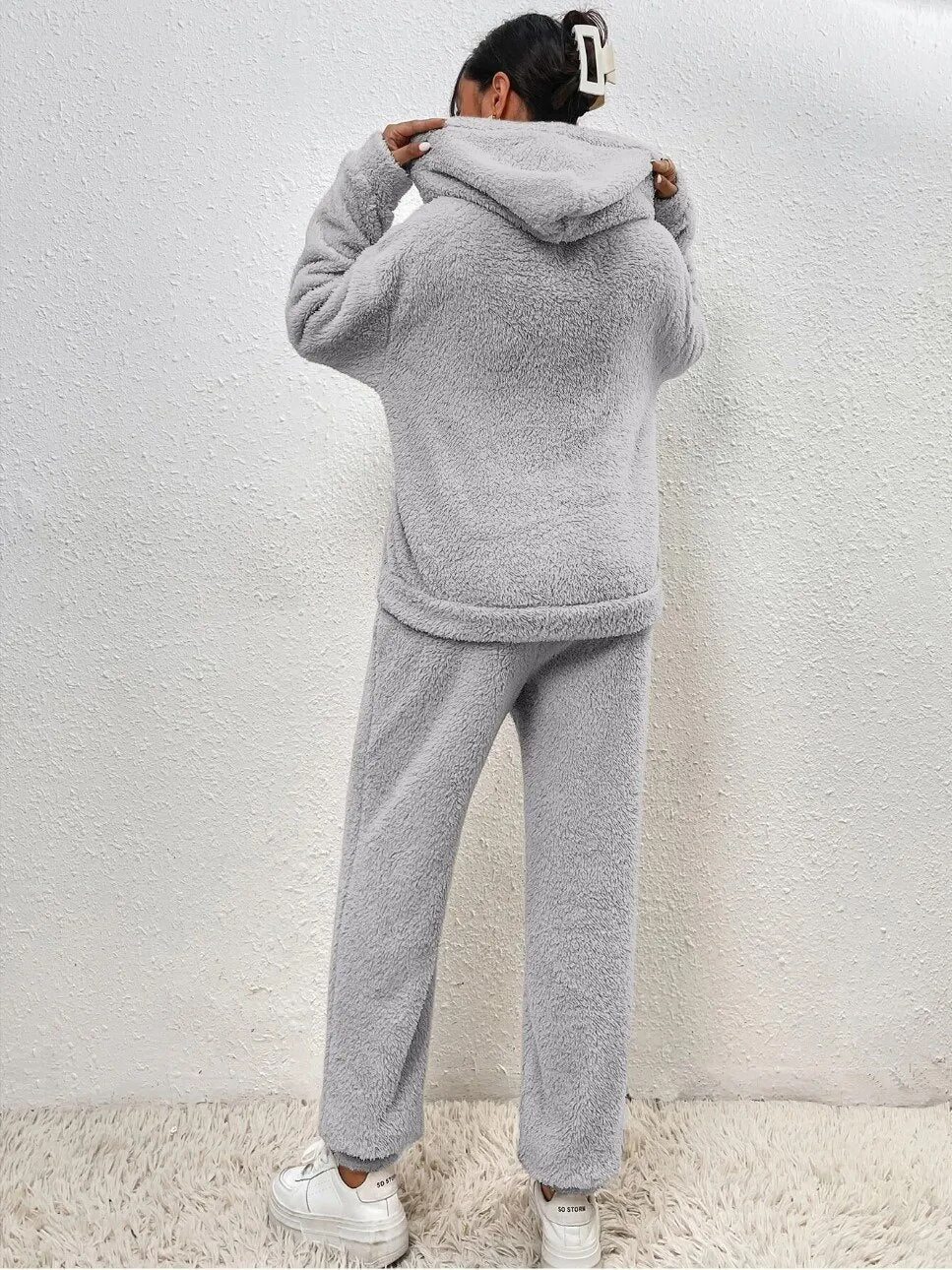 Lea | Warmes Winter-Kapuzenpulli-Hosen-Set