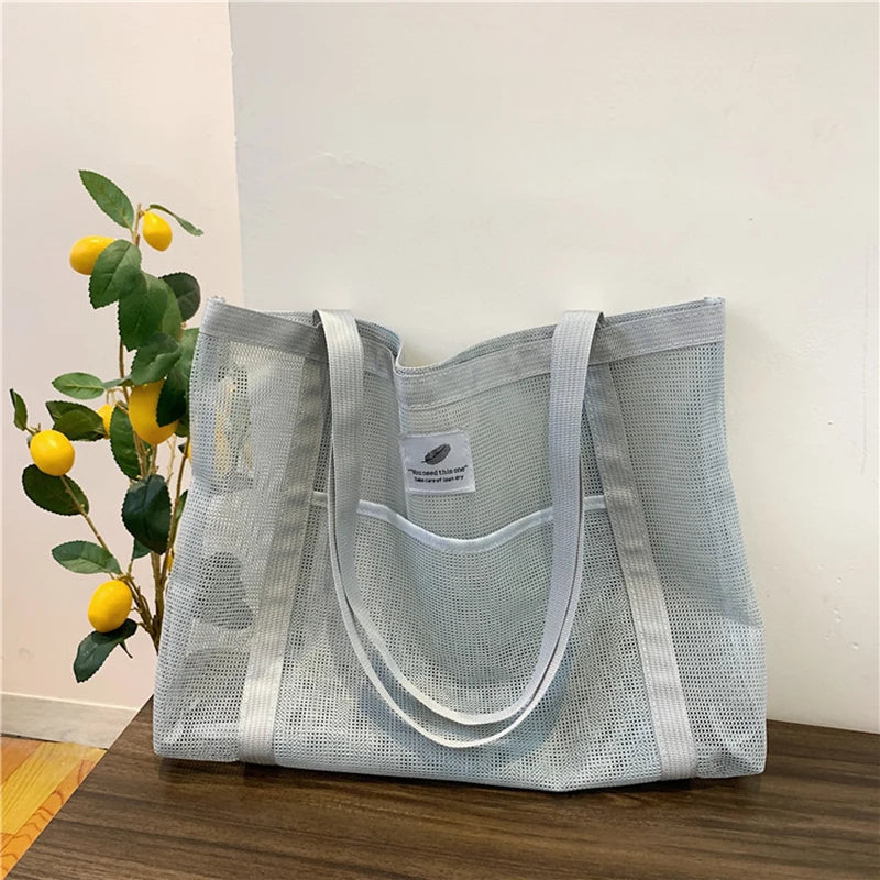 Mira | Umhängetasche Damen aus Transparentem Mesh – Trendige Crossbody Bag für Strand und Reisen-3