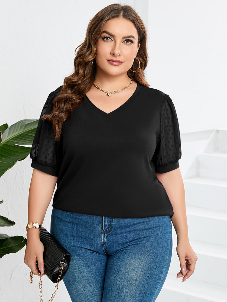 Janne | Damen Top – Baumwolle, V-Ausschnitt, Elegantes Design