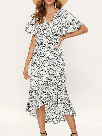 Variant image for Blumen Belle | Maxikleid Sommer für Damen mit V-Ausschnitt und Hohem Schlitz-14