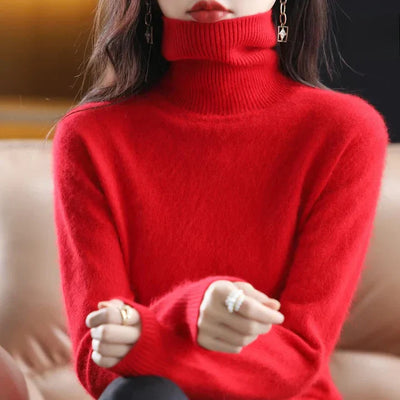 Ella | Kaschmir-Pullover mit hohem Halsausschnitt