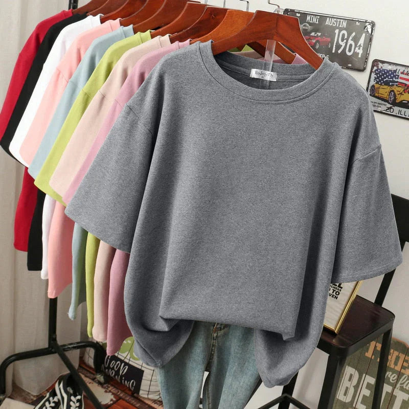 Rhoswen | T-Shirt – Übergröße, Baumwolle, Lässig und Modern
