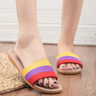 Lila | Flache Sandalen Damen für den Sommer