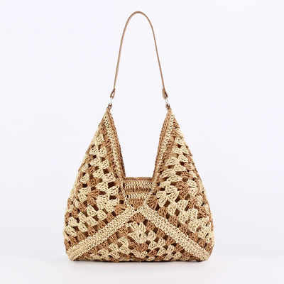 Stella | Umhängetasche Damen aus Stroh – Vintage Strandtasche