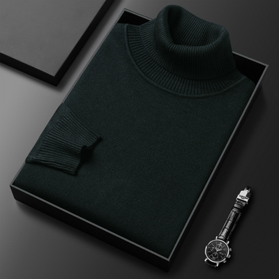 Simon | Rollkragenpullover Kaschmir-Baumwoll-Mix, Eleganter Stil