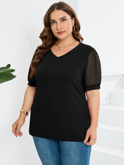 Janne | Damen Top – Baumwolle, V-Ausschnitt, Elegantes Design