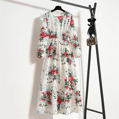 Variant image for Frühlingszauber | Maxikleid Langarm Floral für Damen-6