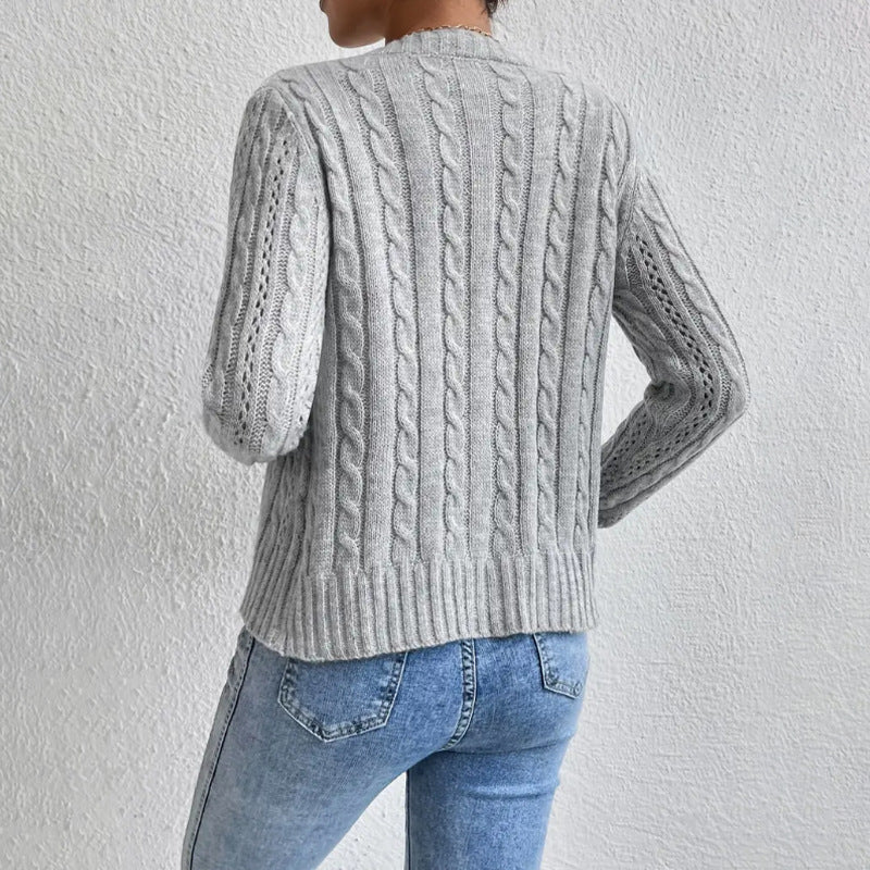 Sabrina | Lange Strickjacke mit Knöpfen und langen Ärmeln