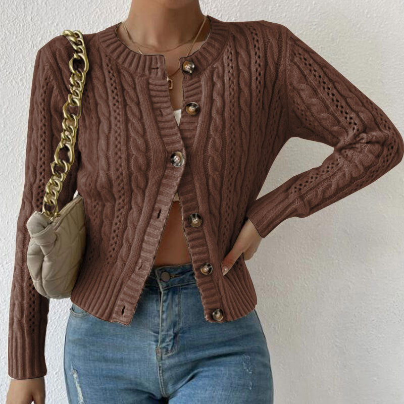 Sabrina | Lange Strickjacke mit Knöpfen und langen Ärmeln