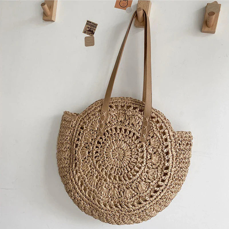 Sommerspaß | Große Strandtasche aus Gewebtem Stroh-4