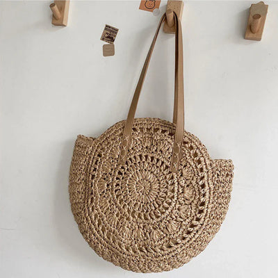 Sommerspaß | Große Strandtasche aus Gewebtem Stroh-4