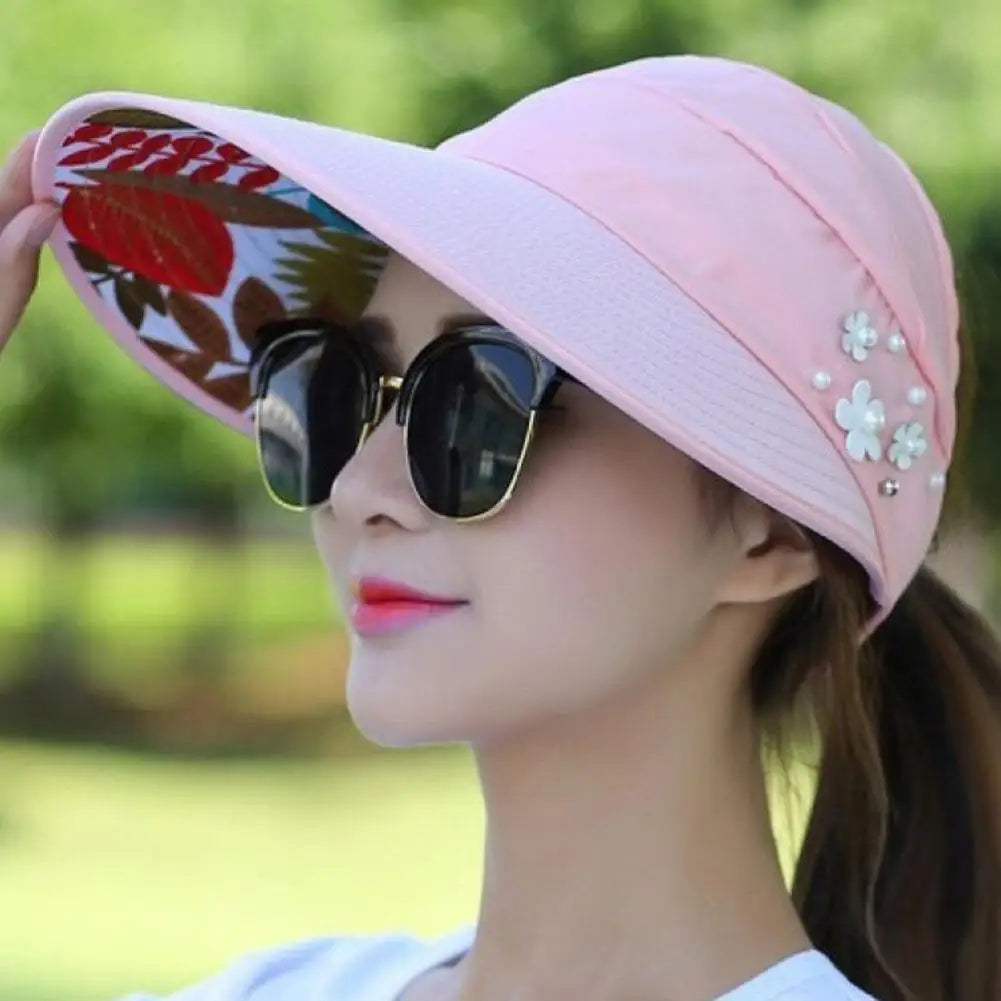 Koreanischer Faltbarer Sonnenhut Damen | Sommerhut mit UV-Schutz-4