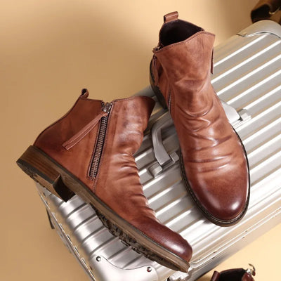 Maverick | Chelsea Stiefel Braun aus Leder für Herren