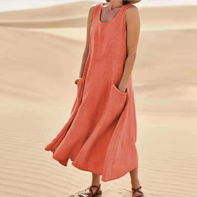 Martina | Ärmelloses Midi Kleid für Frauen