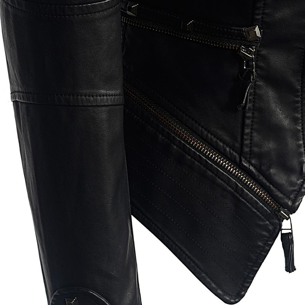 Manuela | Schlanke Bikerjacke aus Kunstleder