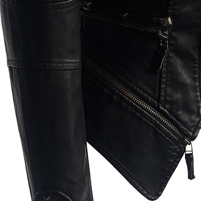 Manuela | Schlanke Bikerjacke aus Kunstleder