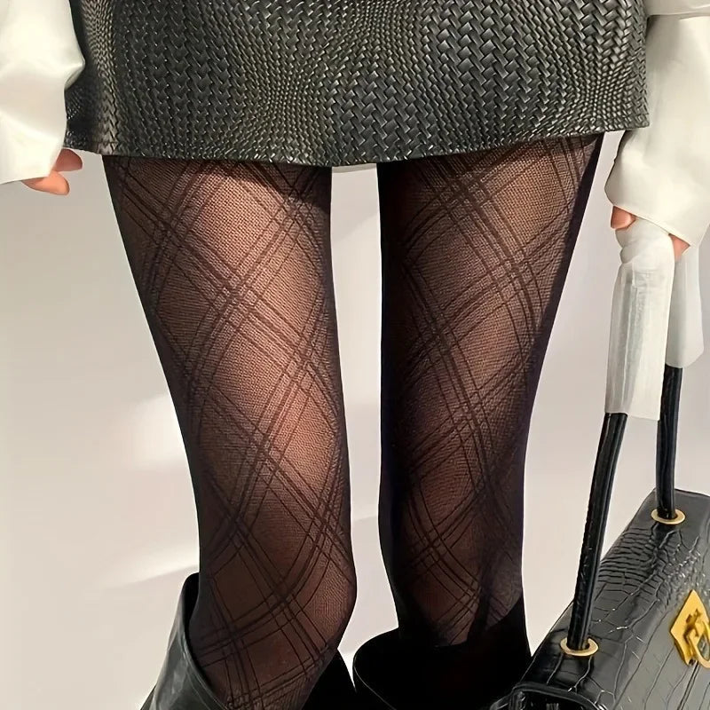 Christine | Strumpfhose mit Rautenmuster im Vintage Stil