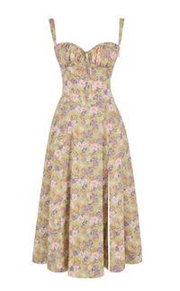 Britta | Blumiges Bustierkleid Festliches für Hochzeitsgäste