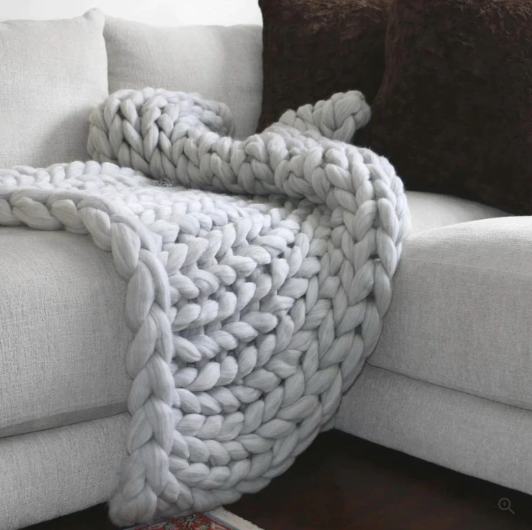 Leni | Handgestrickte Decke