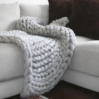 Leni | Handgestrickte Decke