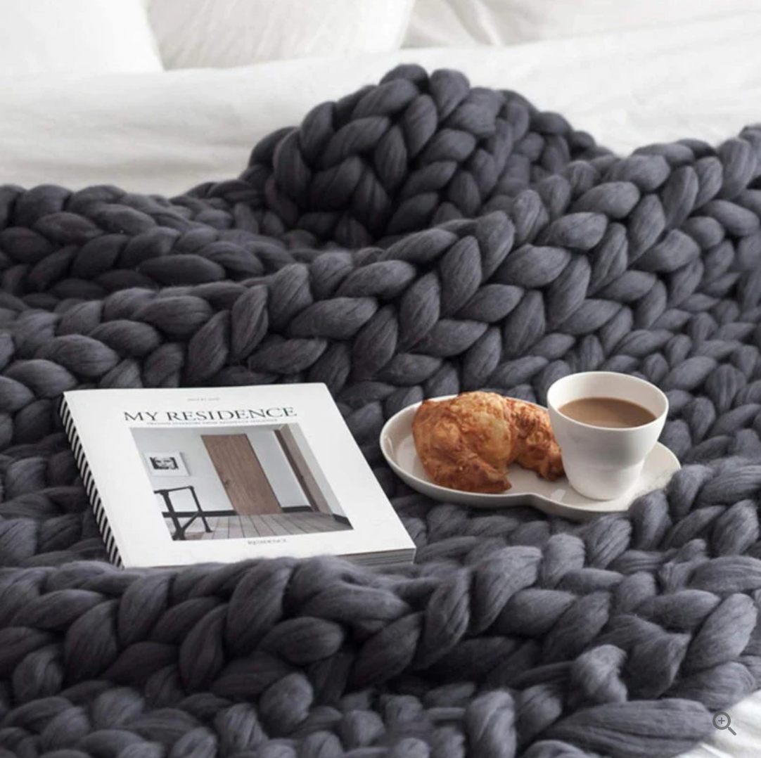 Leni | Handgestrickte Decke